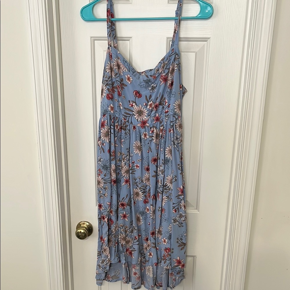 Blue Floral Summer Dress